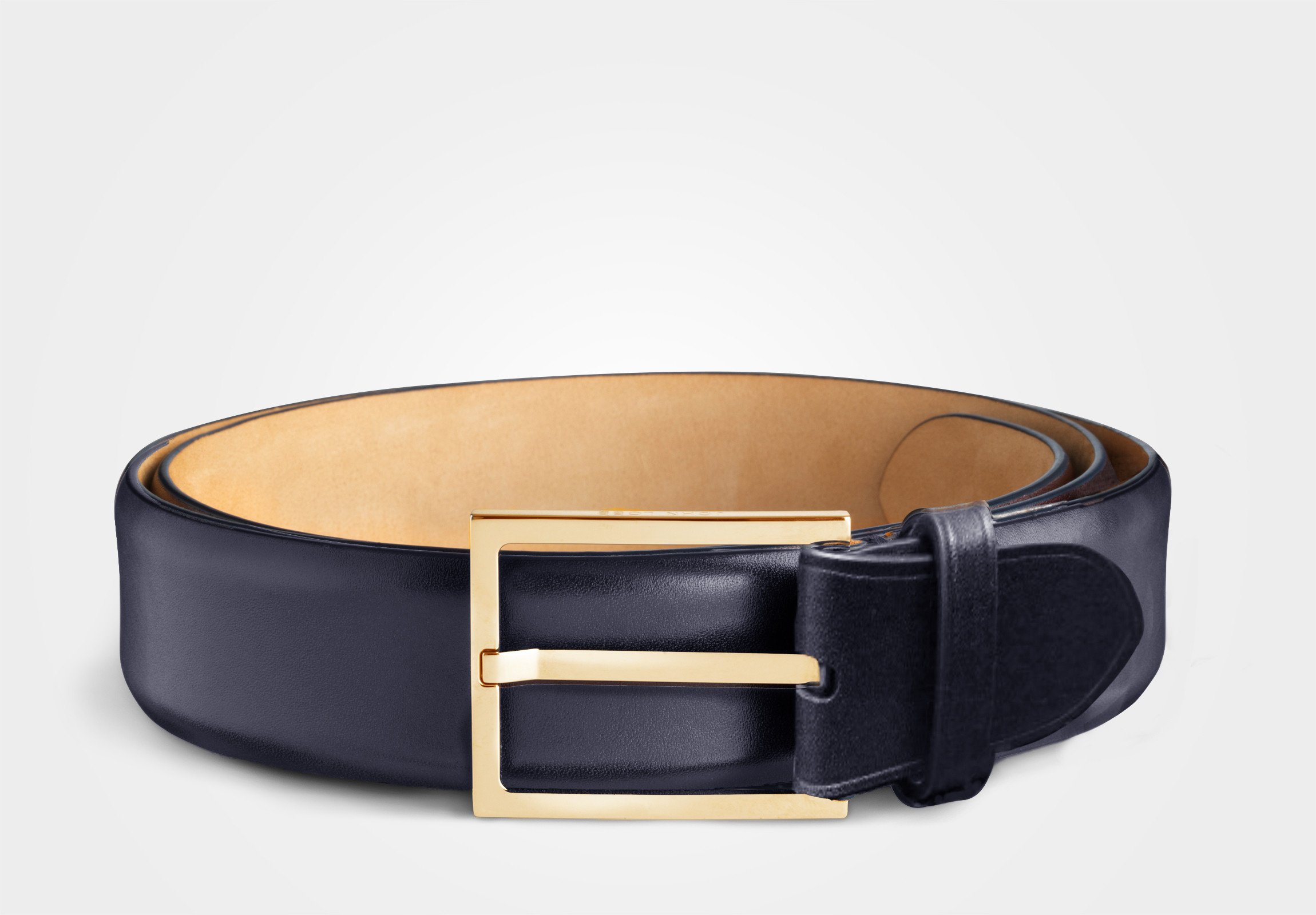 ENOF】leather belt ゴールド - ベルト