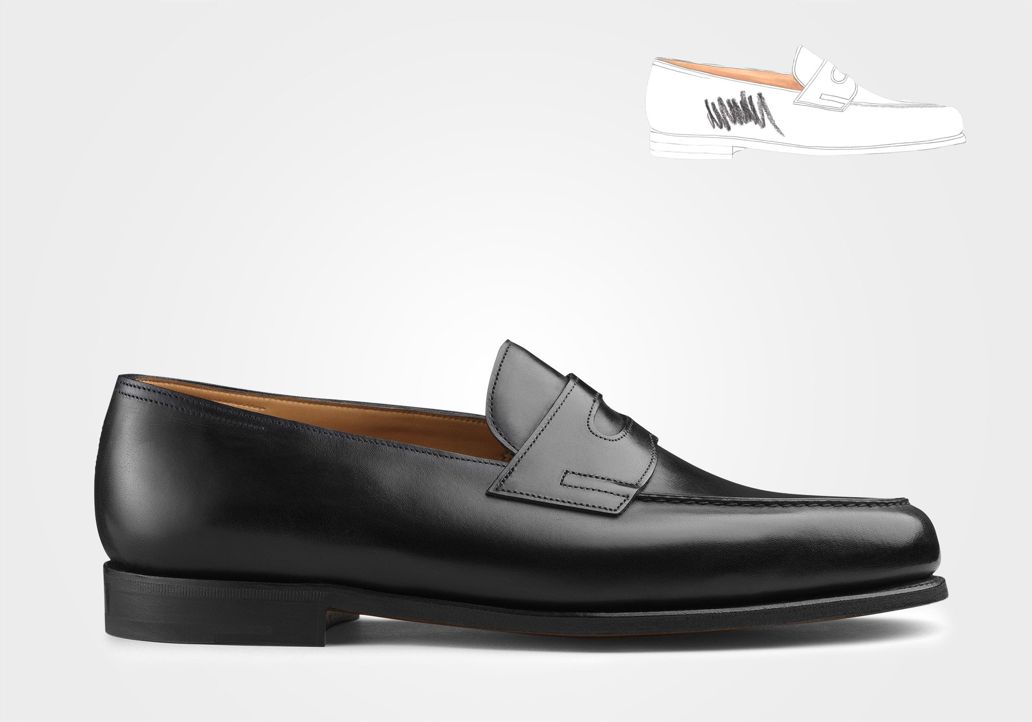 Authentic Louis Vuitton Men's Black Calf Leather Loafer Dress Shoes UK size  6 (US 7)